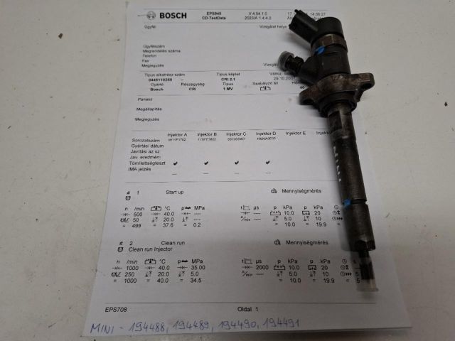 bontott MINI HATCHBACK Porlasztó (1 db)