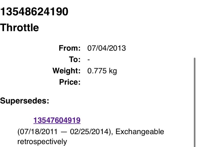 bontott MINI HATCHBACK Fojtószelep (Elektromos)