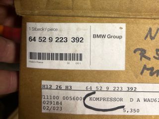 bontott MINI HATCHBACK Klímakompresszor