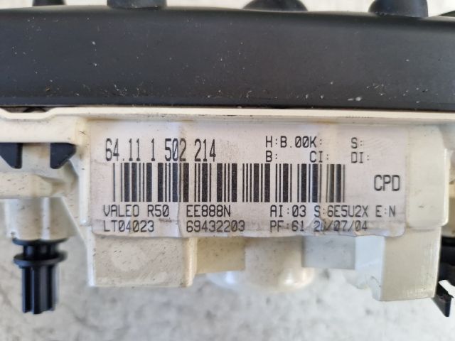 bontott MINI HATCHBACK Fűtéskapcsoló (manuális klímás)