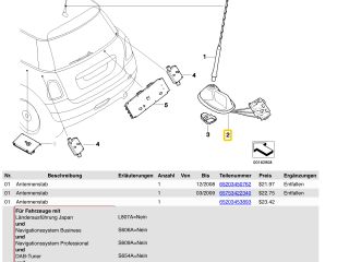 bontott MINI HATCHBACK GPS Antenna