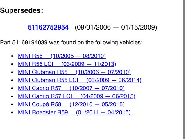 bontott MINI HATCHBACK Hátsó Pohártartó