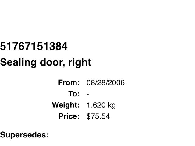 bontott MINI HATCHBACK Jobb első Gumikéder