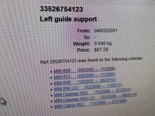 bontott MINI HATCHBACK Jobb hátsó Toronycsapágy