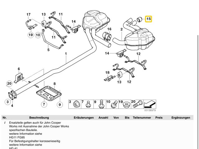 bontott MINI HATCHBACK Hátsó Kipufogó Dob