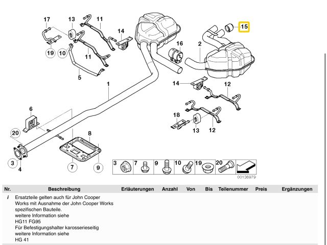 bontott MINI HATCHBACK Hátsó Kipufogó Dob