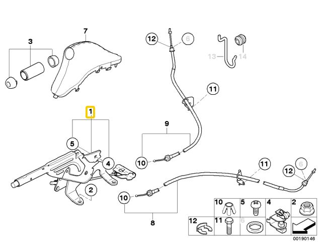 bontott MINI HATCHBACK Kézifék Kar