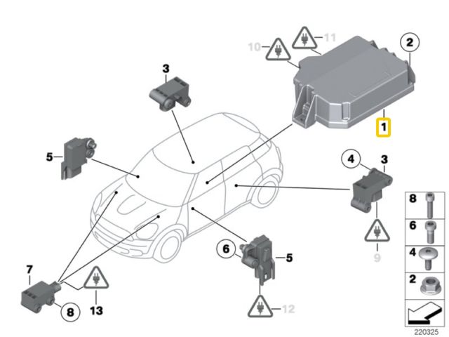 bontott MINI HATCHBACK Légzsák Elektronika