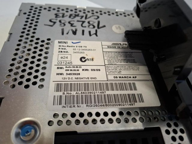 bontott MINI HATCHBACK Rádió / CD