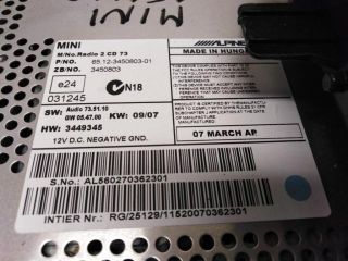 bontott MINI HATCHBACK Rádió / CD