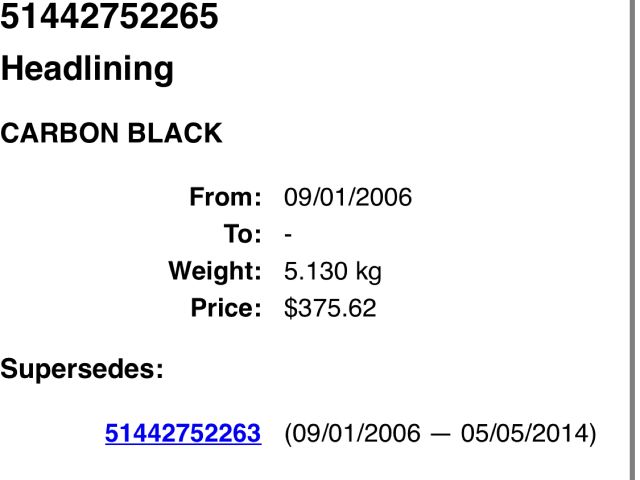 bontott MINI HATCHBACK Tetőkárpit