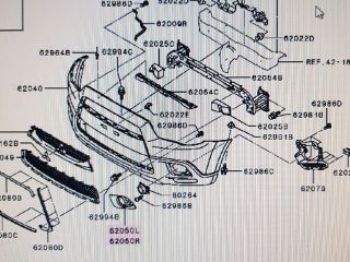 bontott MITSUBISHI ASX Bal Ködfényszóró Lámpakeret