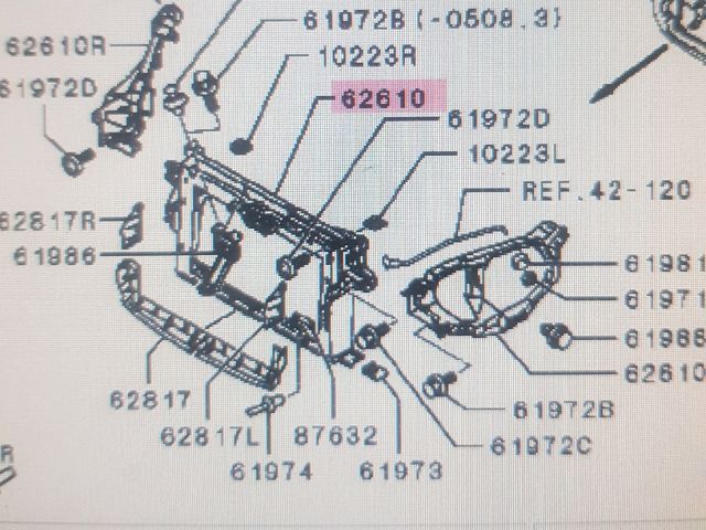 bontott MITSUBISHI COLT Komplett Homlokfal (Részeivel)