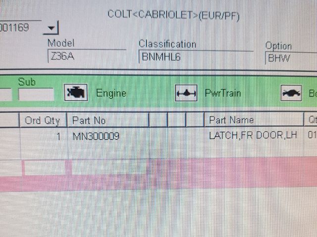 bontott MITSUBISHI COLT Bal első Ajtózár Motor