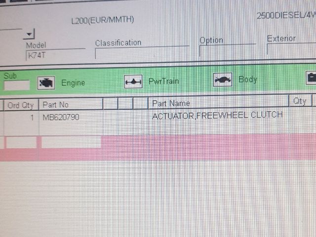 bontott MITSUBISHI L 200 Első Differenciálmű