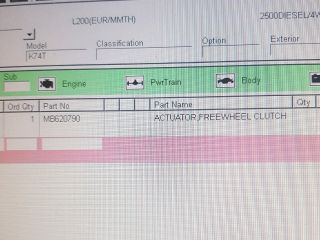 bontott MITSUBISHI L 200 Első Differenciálmű