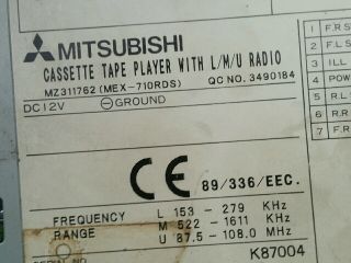 bontott MITSUBISHI L 200 Rádió / CD