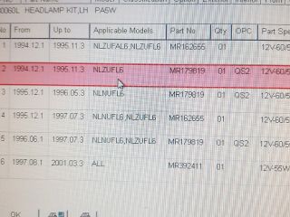 bontott MITSUBISHI L 400 Bal Fényszóró