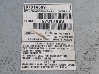 bontott MITSUBISHI L200 Navigációs Fejegység