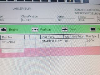 bontott MITSUBISHI LANCER Önindító