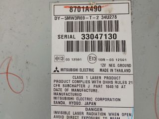 bontott MITSUBISHI LANCER VII Rádió / CD