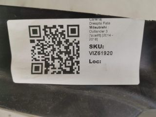 bontott MITSUBISHI OUTLANDER Jobb első Dobbetét (Kerékjárati, Műanyag)