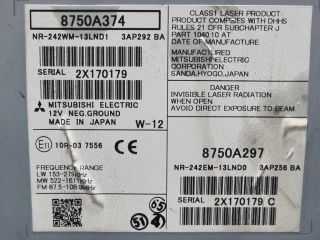 bontott MITSUBISHI OUTLANDER Navigációs Fejegység