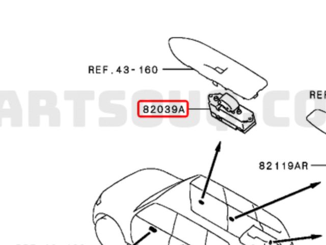 bontott MITSUBISHI PAJERO Jobb első Ablakemelő Kapcsoló