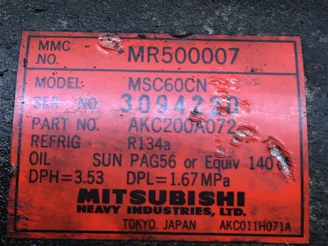 bontott MITSUBISHI SPACE STAR Klímakompresszor