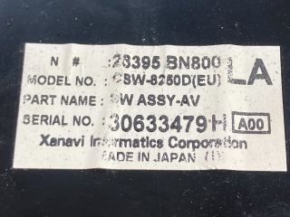 bontott NISSAN ALMERA II Fűtéskapcsoló (manuális klímás)