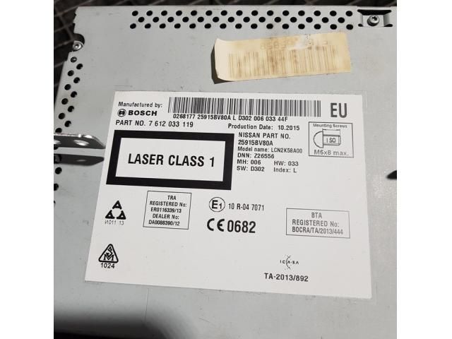 bontott NISSAN JUKE Navigációs Fejegység