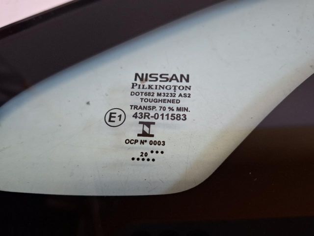 bontott NISSAN LEAF Bal A Oszlop Oldalablak Üveg