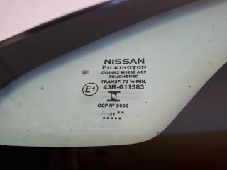 bontott NISSAN LEAF Bal A Oszlop Oldalablak Üveg