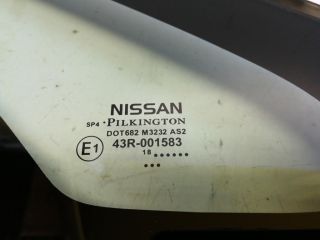 bontott NISSAN LEAF Jobb A Oszlop Oldalablak Üveg