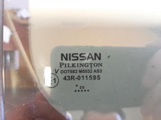 bontott NISSAN LEAF Jobb hátsó Fixüveg (Ajtóban)