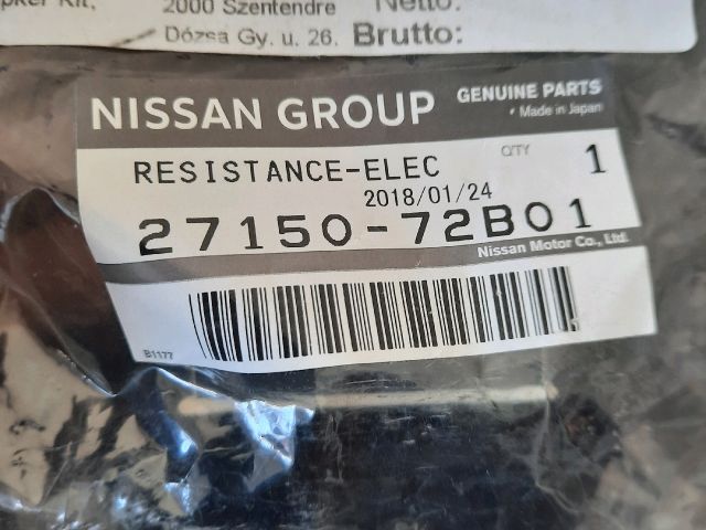 bontott NISSAN MICRA II Előtét Ellenállás Fűtőmotor