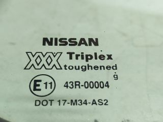 bontott NISSAN MICRA II Jobb hátsó Fixüveg (Ajtóban)