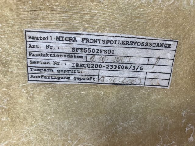 bontott NISSAN MICRA III Első Lökhárító (Üresen)