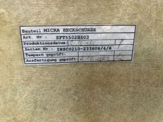 bontott NISSAN MICRA III Hátsó Lökhárító (Üresen)