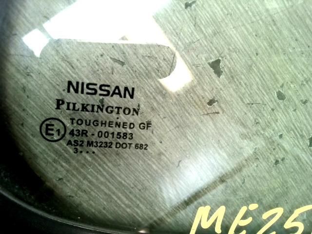 bontott NISSAN MICRA III Jobb C Oszlop Oldalablak Üveg