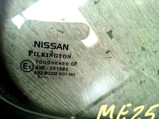 bontott NISSAN MICRA III Jobb C Oszlop Oldalablak Üveg