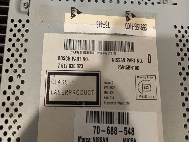 bontott NISSAN MICRA III Rádió / CD