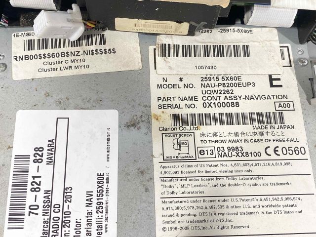 bontott NISSAN NAVARA Rádió / CD