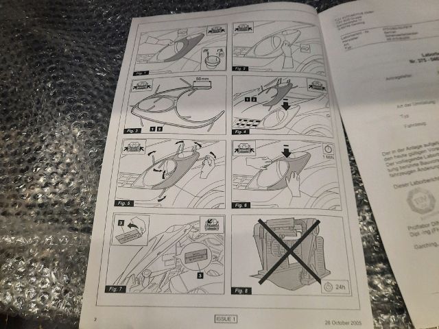 bontott NISSAN NOTE Bal Fényszóró Szemöldök