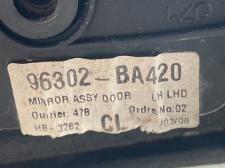 bontott NISSAN PRIMERA Bal Visszapillantó Tükör (Elektromos)