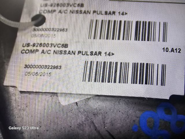 bontott NISSAN PULSAR Klímakompresszor