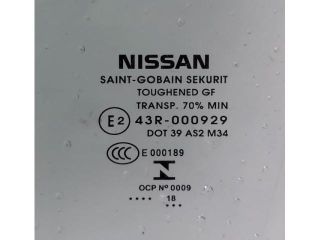 bontott NISSAN QASHQAI Bal első Ablak