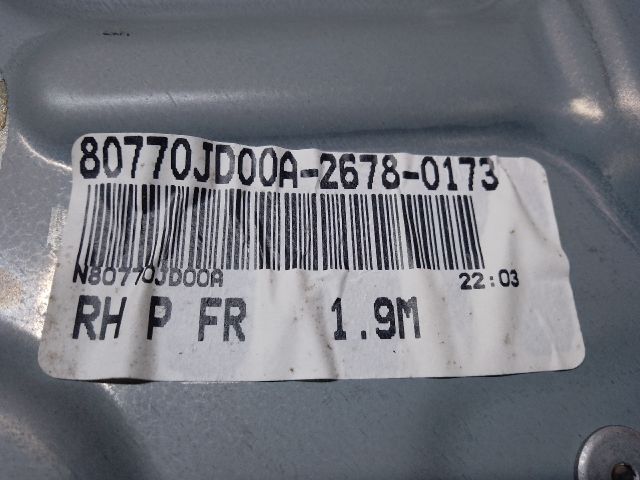 bontott NISSAN QASHQAI II Jobb első Ablakemelő Szerkezet (Elektromos)