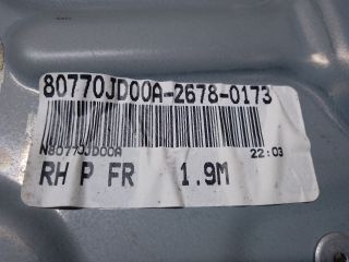 bontott NISSAN QASHQAI II Jobb első Ablakemelő Szerkezet (Elektromos)