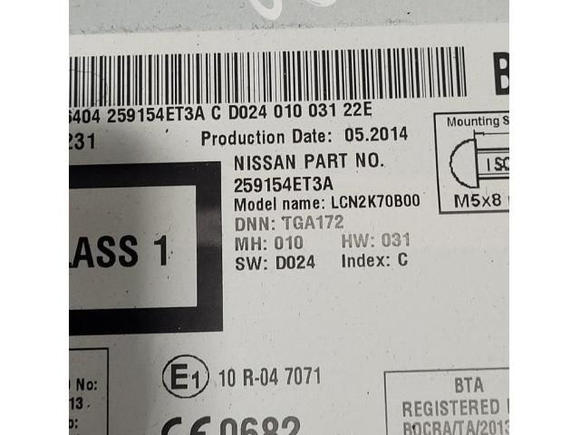 bontott NISSAN QASHQAI Navigációs Fejegység